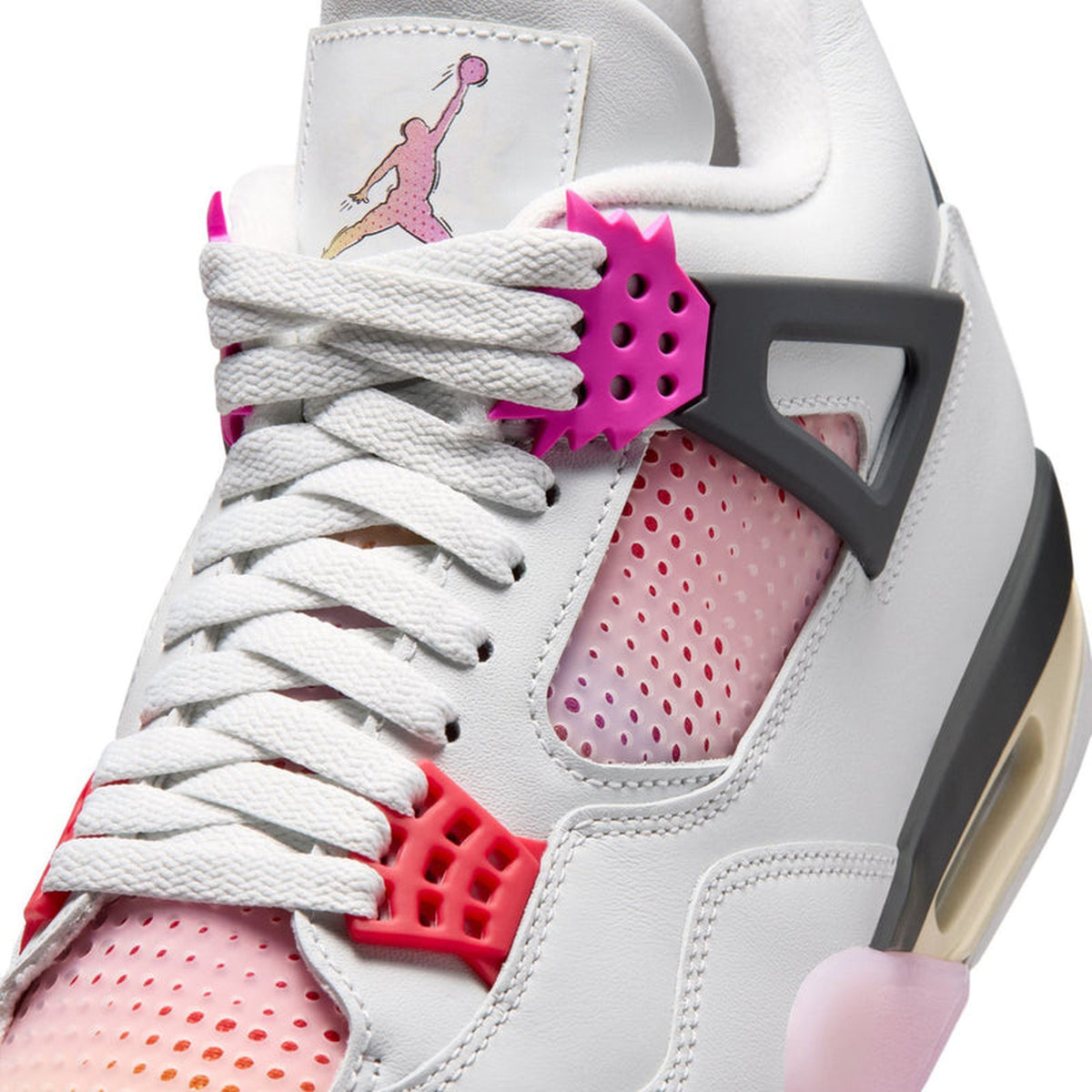 AIR JORDAN 4 RETRO  100OFF WHITEFIRE PINK-ANTHRACITE